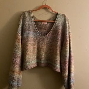 pastel cropped urban outfitters sweater